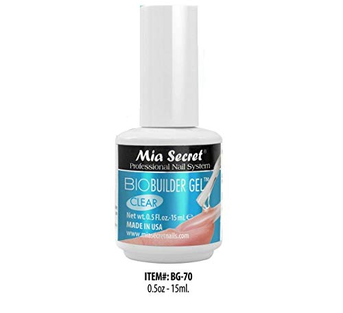 Mia Secret Professional Nail System BIO BUILDER GEL 0.5oz 5 COLOR SET! FROSTED PINK/CLEAR/PERFECT PINK/WHITE/COVER NUDE