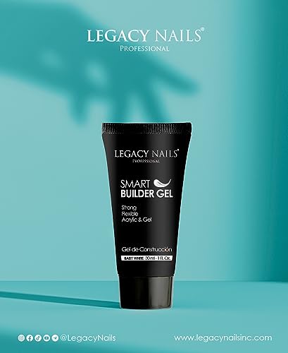 LEGACY NAILS SMART BUILDER GEL in Rose, Peach, Nude, Clear/Pink 1oz