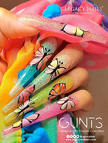 Legacy Nails Professional GLINTS COLLECTION Acrylic Powder Kit 6 Colors Nail Art