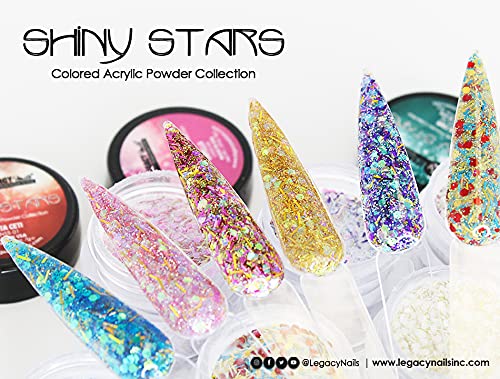 Legacy Nails Professional SHINY STAR COLLECTION Acrylic Powder Kit 6 Colors Nail Art