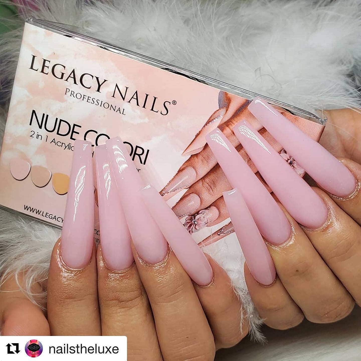 Legacy Nails Professional NUDE COLORI COLLECTION Acrylic Powder Kit 6 Colors Nail Art