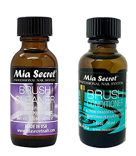 Mia Secret Brush Cleaner 1 oz (BC-50) + Brush Conditioner 1 oz (BC-60)