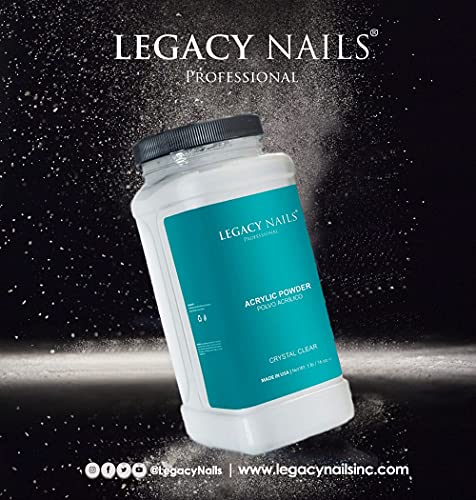 Legacy Nails Acrylic Powder 1lbs/ 16oz Crystal Clear & Pink 2pcs Set