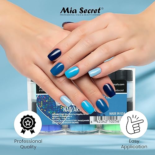 Mia Secret Acrylic Nail Art Powder Collection (BLUE LOVERS) 6PCS