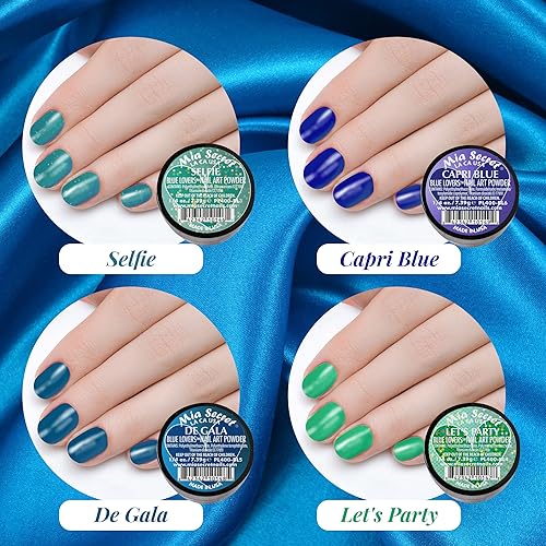 Mia Secret Acrylic Nail Art Powder Collection (BLUE LOVERS) 6PCS