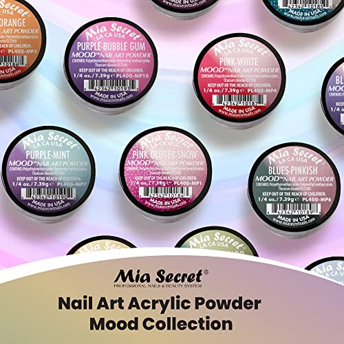 Mia Secret Acrylic Nail Art Powder Collection (MOOD) 12PCS